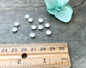 5mm Sterling Silver Bezel Cup, 5mm Bezel Cup, Jewelry Making, Cabochon Setting, Silver Bezels, Jewelry Bezels, Round Bezels, Serrated Bezels