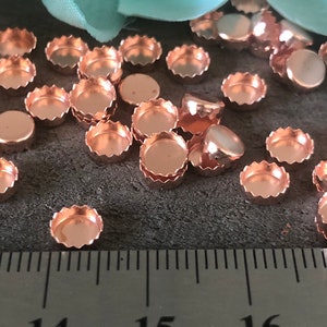 5mm Round Copper Bezel Cup, Serrated Bezel Cups, 5mm Bezel, Cabochon Bezel, Stone Bezel Cup, Crystal Bezel, Jewelry Making, Handmade Jewelry