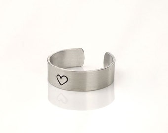 Aluminum 18 Gauge Ring Blank, DIY Ring Making, Personalized Ring, Metal Stamping, Size 7-9 Adjustable Ring, Gift For Her, ImpressArt Blank