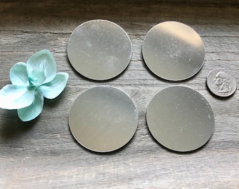 2" Aluminum Circle Blank, Engraving Blank, Ornament Making Blank, Metal Stamping Blank, ImpressArt 16 Gauge Aluminum Circle (4 Pieces)
