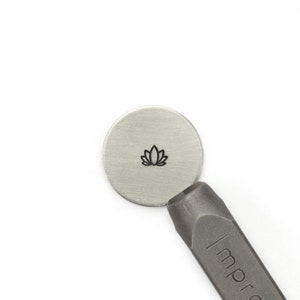 Lotus Stamp, Metal Stamping, ImpressArt Lotus, Yoga Jewelry, Serenity Stamp, Peace, Scrapbooking, Leather Stamping, Calm Stamp, Purity Gift