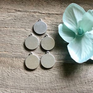Round Aluminum Stamping Blank, ImpressArt Premium Aluminum 1/2&quot; Circle Blank With Ring, 16 Gauge Blank, Metal Stamping, Handmade Jewelry
