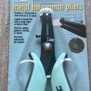 Metal Hole Punch Pliers, 1.25mm Hole Punch Pliers, Craft and Hobby Tools, Beadsmith Metal Punch Pliers, Metal Working, Jewelry Making Tools
