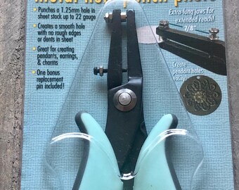Metal Hole Punch Pliers, 1.25mm Hole Punch Pliers, Craft and Hobby Tools, Beadsmith Metal Punch Pliers, Metal Working, Jewelry Making Tools