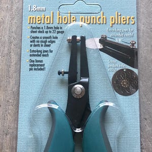 Metal Hole Punch Plier, 1.8mm Hole Punch Tool, Beadsmith Soft Metal Punch Plier, Metal Working, Jewelry Making Tools, Craft and Hobby Tools