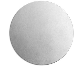 ImpressArt 2" Premium Aluminum Circle Blank, Stamping Blank, Etching Blank, Ornament Making Blank, Metal Stamping, 16 Gauge Aluminum Circle