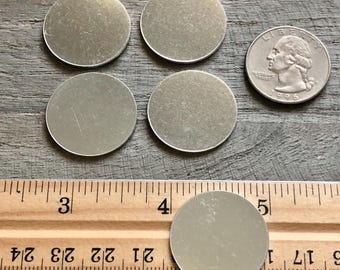 ImpressArt Premium 1" Aluminum Circle Blank, Hand Stamping Supply, Circle Stamping Blank, Metal Stamping, Jewelry Making, 16G Aluminum Tag