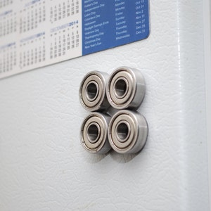 Bearing Magnets Fridge Magnets Made From Recycled Materials 4 Steel Skateboard Bearing Fridge Magnets Unique Refrigerator Magnets image 4