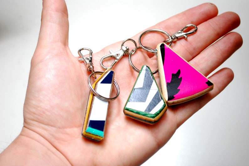 10 Pack Recycled Skate Keychains Wholesale Skateboard Key Etsy