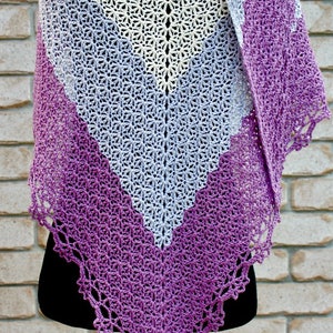 Crochet Pattern. Faded Love Shawl. Instant digital download.