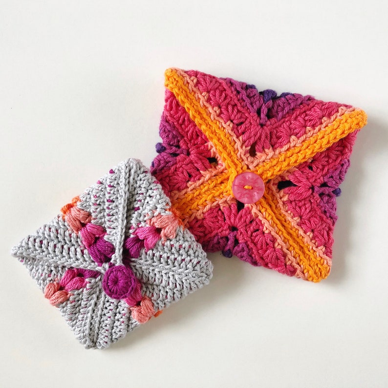 Crochet Pouch Tutorial. Instant digital download. Granny square patterns NOT included image 6