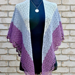 Crochet Pattern. Faded Love Shawl. Instant digital download. image 5