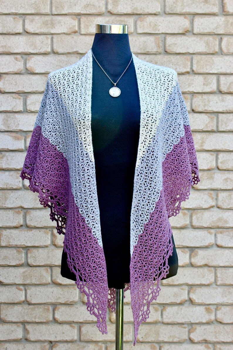 Crochet Pattern. Faded Love Shawl. Instant digital download. image 5