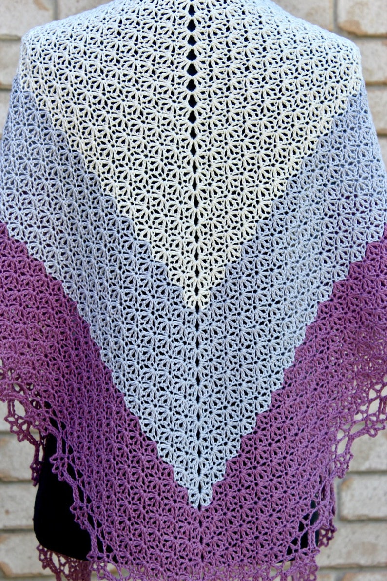 Crochet Pattern. Faded Love Shawl. Instant digital download. image 3