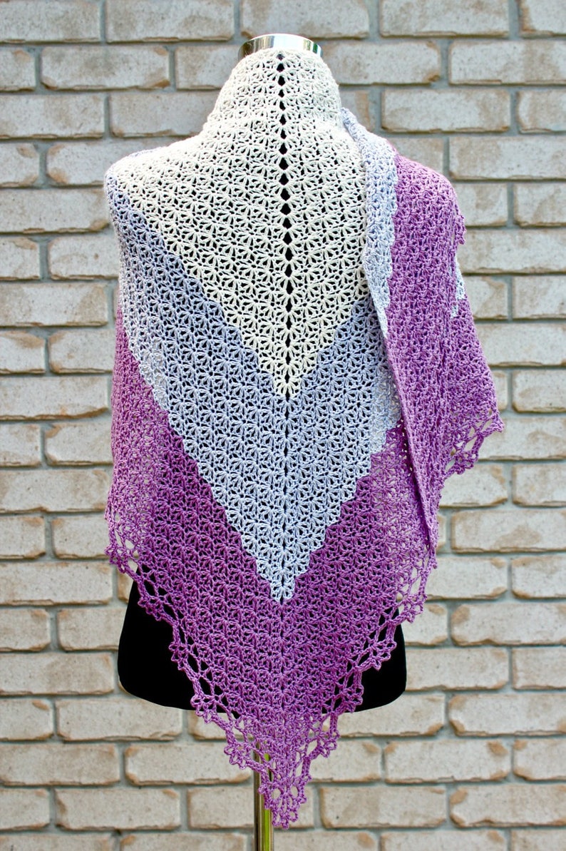 Crochet Pattern. Faded Love Shawl. Instant digital download. image 1