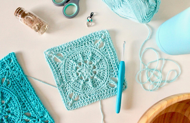 Crochet Pattern. Tiny Star Square. Instant digital download. image 7