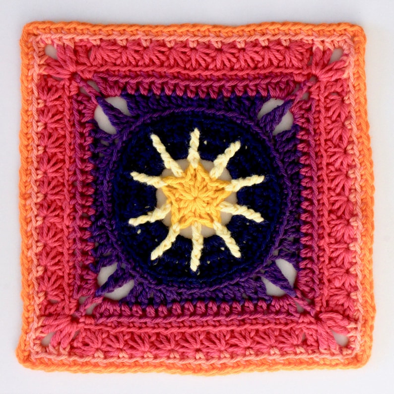 Crochet Pattern. Tiny Star Square. Instant digital download. image 10