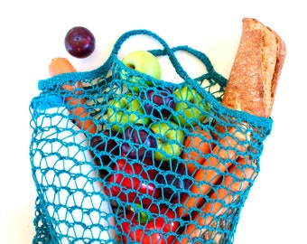 Patrón de crochet: juego de bolsas livianas, 5 patrones, incluye bolsas Market & Produce.