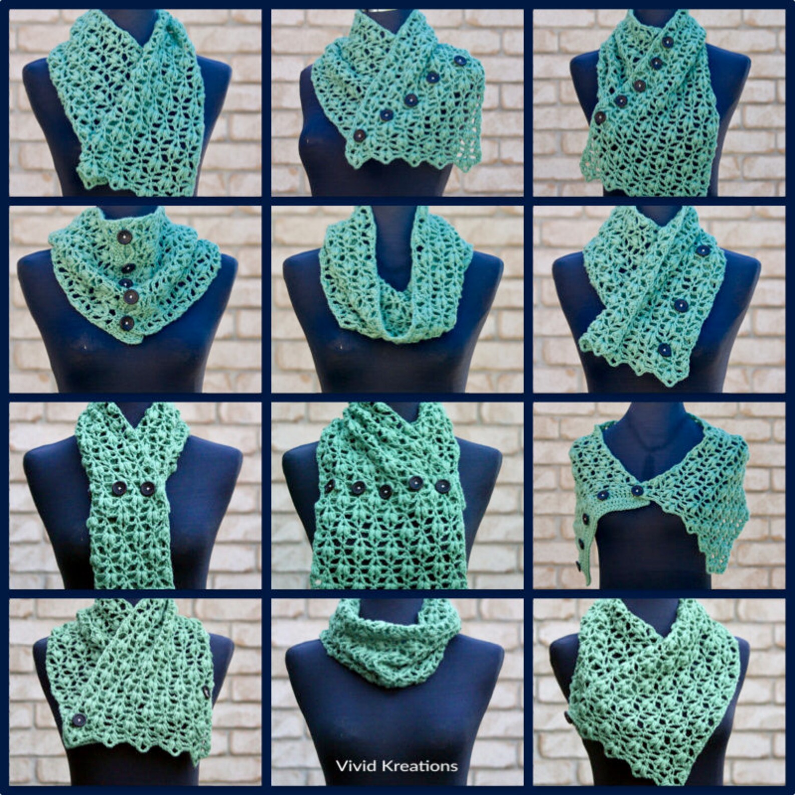 Crochet Pattern Set of 3. Path of Petals Infinity Scarf, Cowl & Ear ...