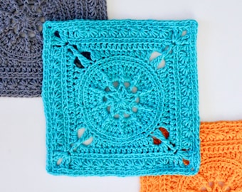 Crochet Pattern. Tiny Star Square. Instant digital download.