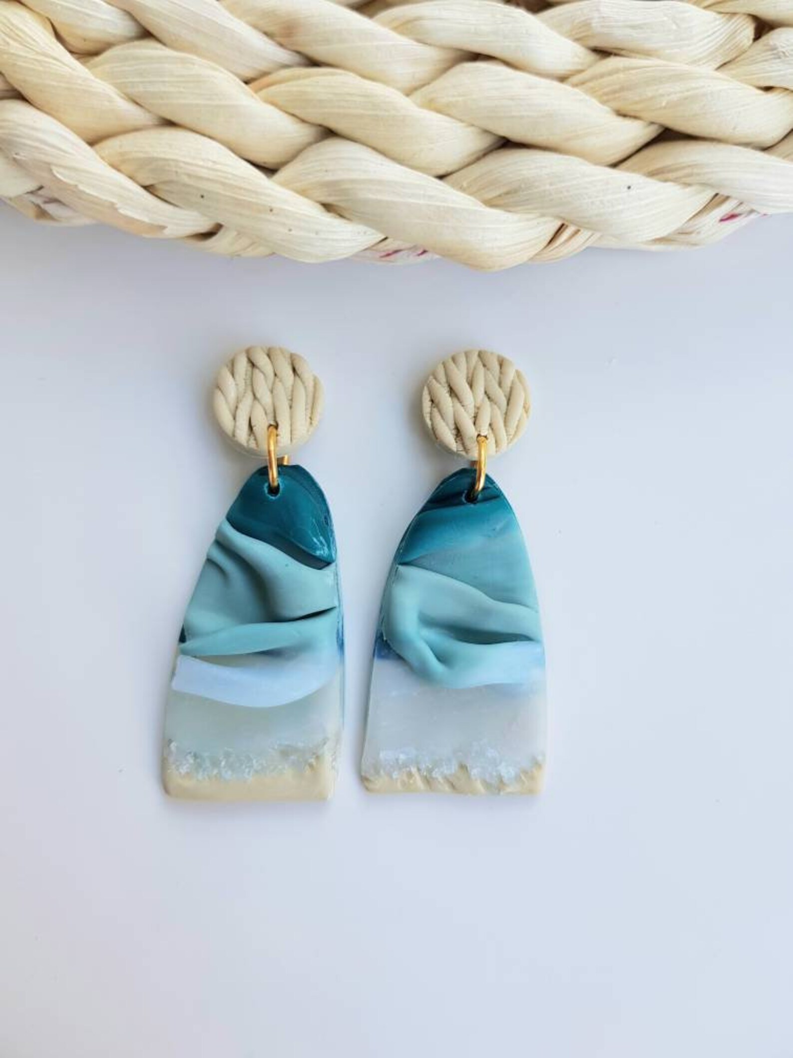 Beach Polymer Clay EarringsBeach EarringsSummer Etsy
