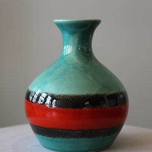 Vintage 1970s Mid Century Modern Ceramic Vase West German Jasba Scheurich MCM