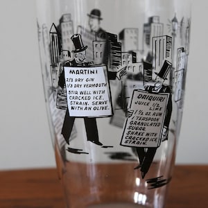 Libbey Sandwich Board Men Cocktail Shaker Cocktail Recipe Mixer MCM Barware