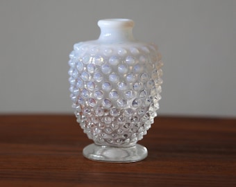 Fenton French Opalescent Hobnail Perfume Bottle / Dresser Bottle