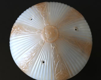 Paralume per lampada da soffitto in vetro goffrato Art Déco - Sostituzione in stile moderno di metà secolo
