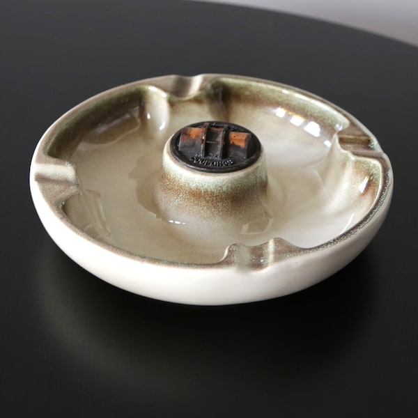 Roseville Pottery Ashtray The Hyde Park 1900 MCM Ceramic 4 Slot Ashtray Dresser Couplings Company Vintage Tobacciana