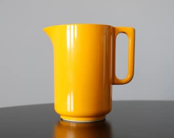 Vintage Yellow Hutzler Melamine Pitcher One Liter Capacity Mid Century Modern Jug