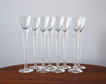 VINTAGE HOLMEGAARD JACOB BANG ホルムガード　ガラス Holmegaard Jacob E. Bang Aquavit Glasses Shot Glasses Twist
