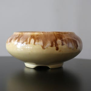 Frank Moreno Drip Glaze Low Bowl Planter California Pottery Succulent / Cactus Garden