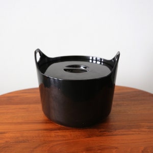 Timo Sarpaneva Cast Iron Casserole for Rosenlew - Iconic Mid Century Modern Design -Vintage Black Enamelware