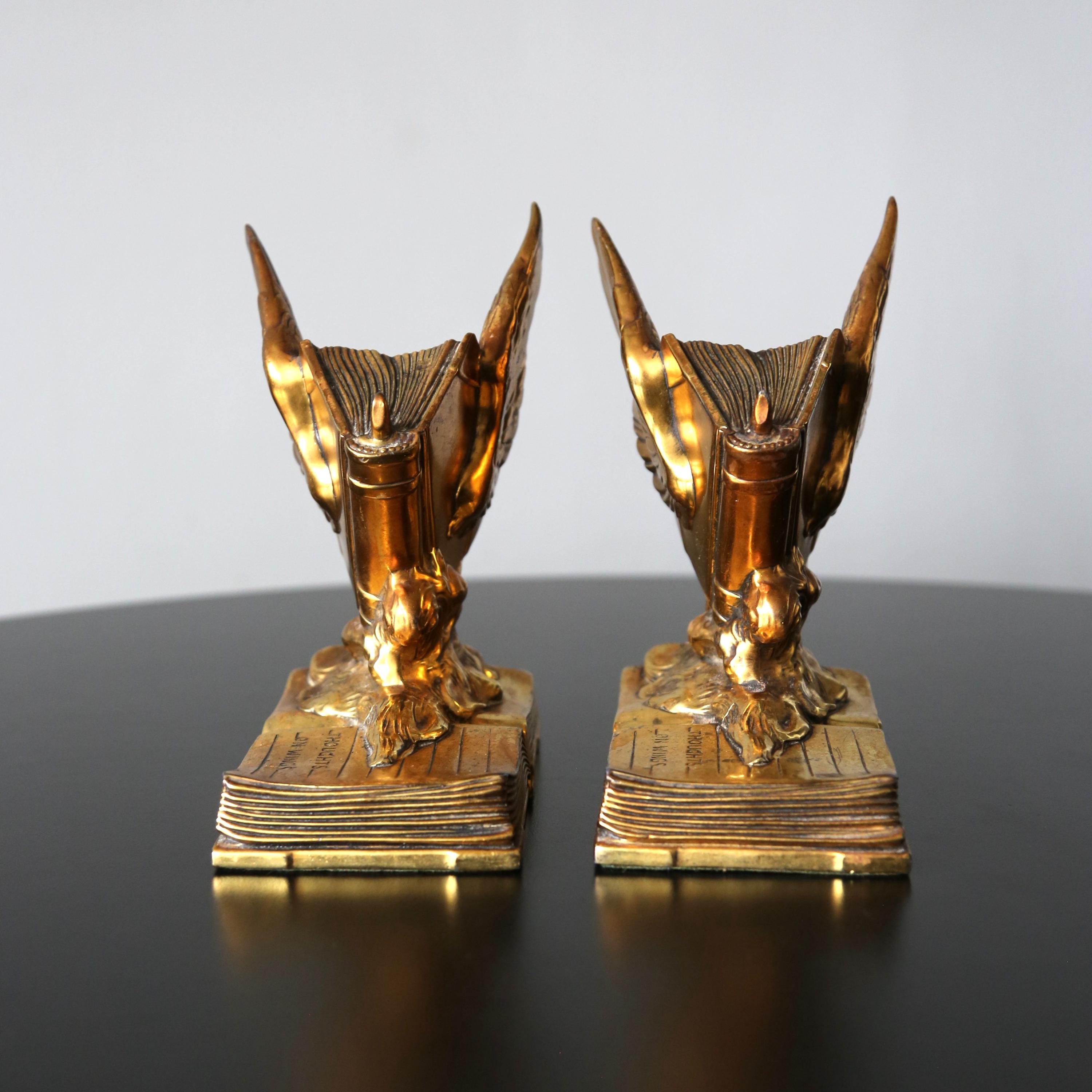 アンティーク ジェニングス ブラザーズ 真鍮仕上げ ウィングド ブック