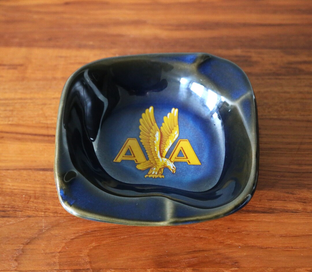 Vintage American Airlines Ashtray 1950s Biomorphic Ceramic Etsy