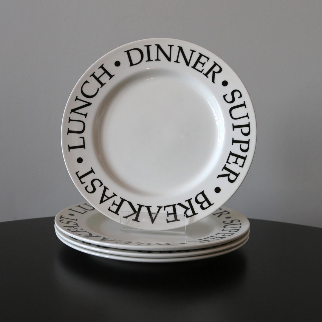English Typography Plates Dinner + Luncheon John Tams Breakfast Lunch ...