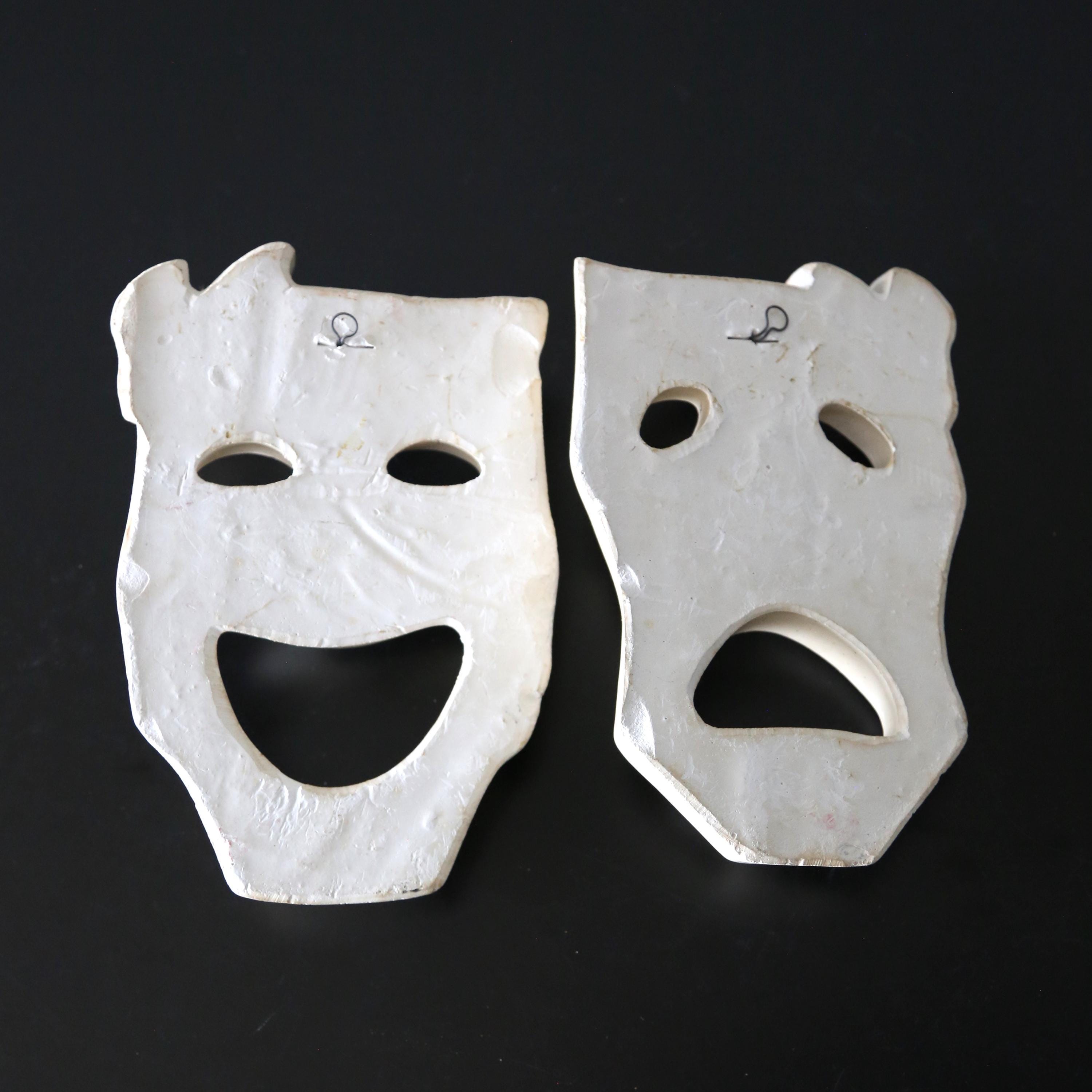 Mid Century Comedy Tragedy Chalkware Masks - Miller Studio 1959 - Etsy