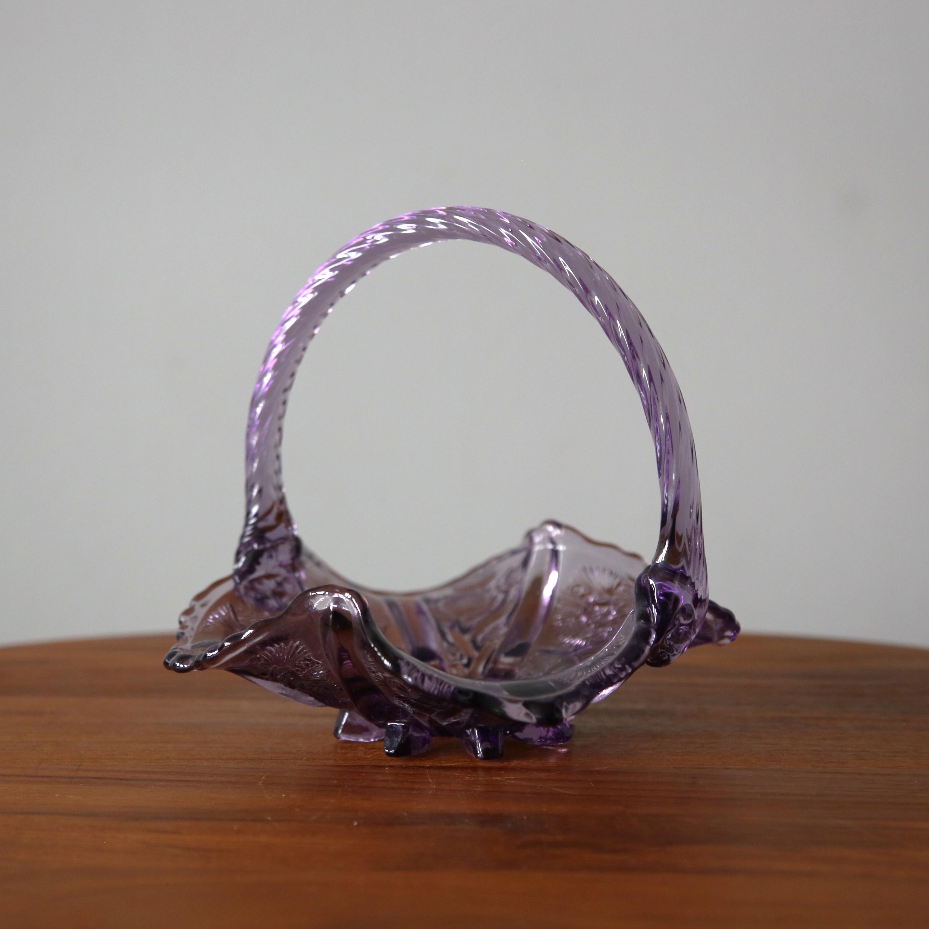 Fenton glass basket - Etsy 日本