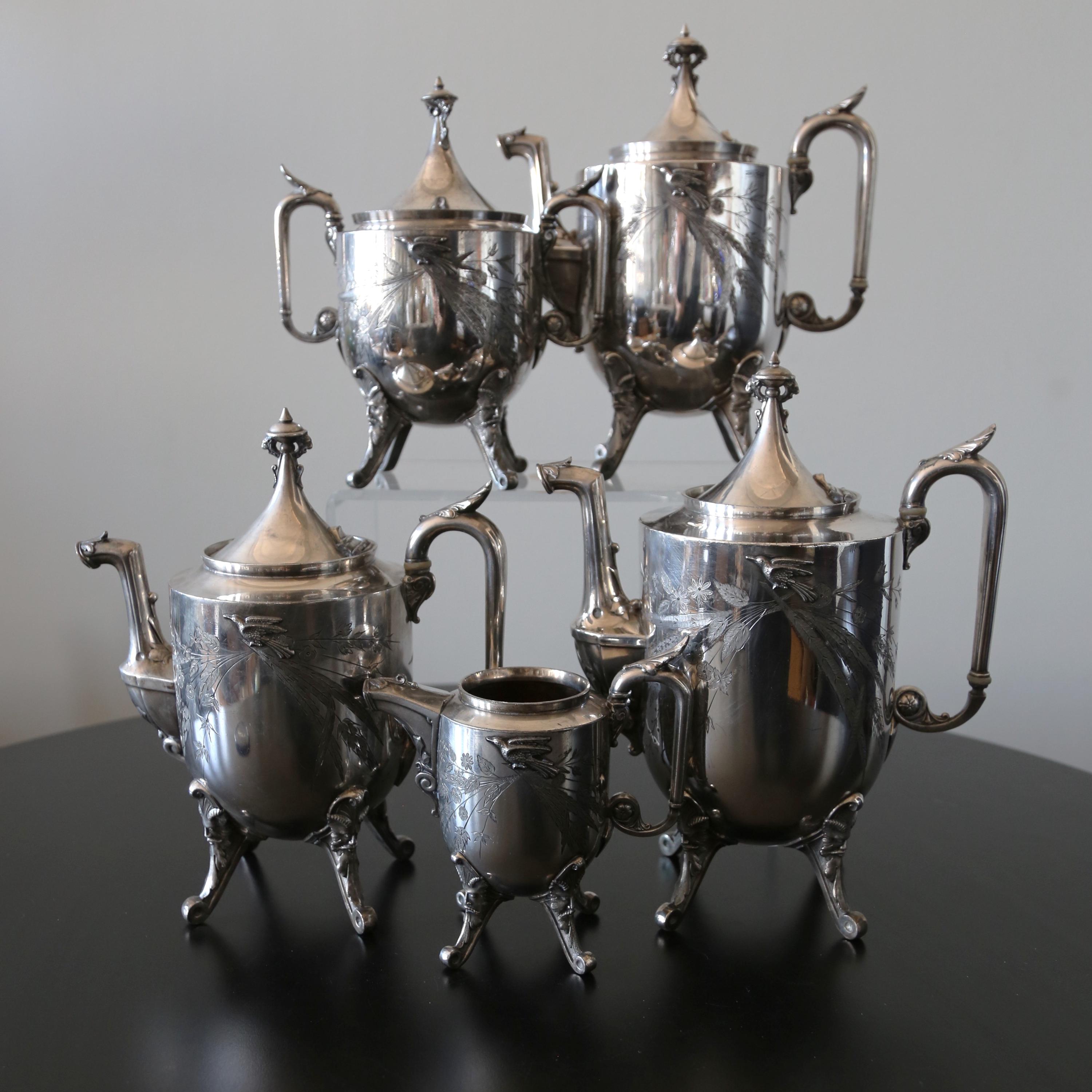 Reed & Barton Coffee / Tea Service Five Piece Silverplate Set 2576