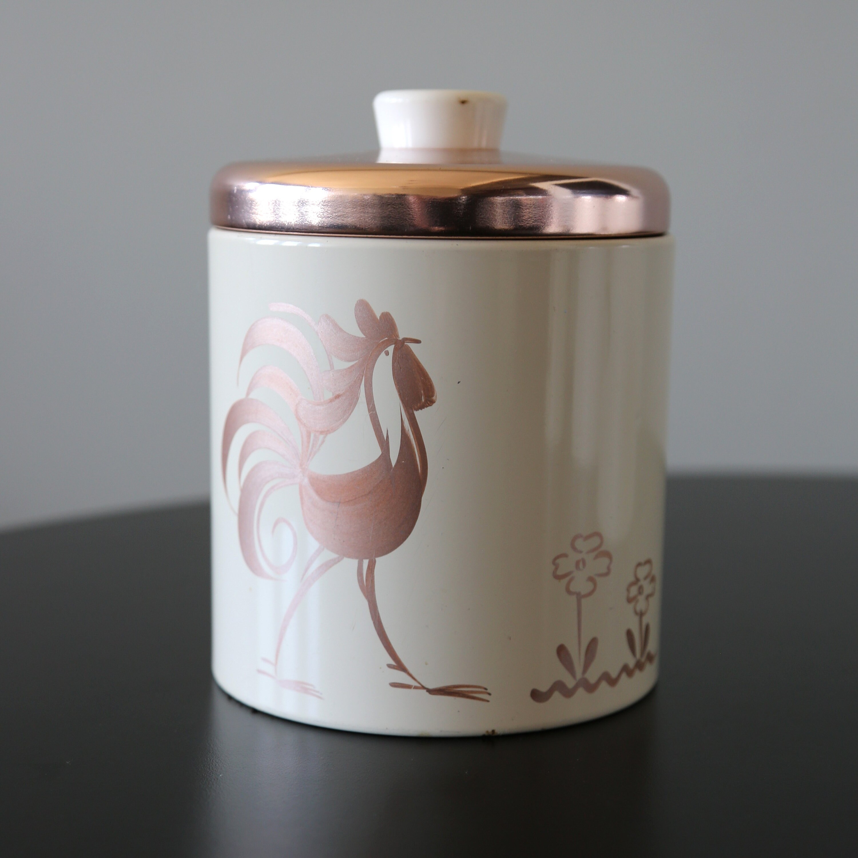 【稀少】RANSBURG ランズバーグ　ヴィンテージ　ブリキのキャニスター　水色 稀少】RANSBURG ランズバーグ ヴィンテージ ブリキのキャニスター 水色