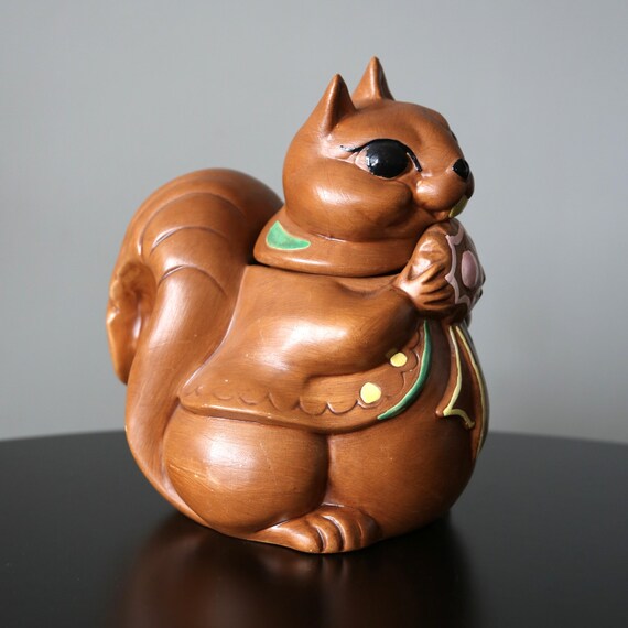 Vintage Squirrel Cookie Jar Sierra Vista Pottery Mid Century