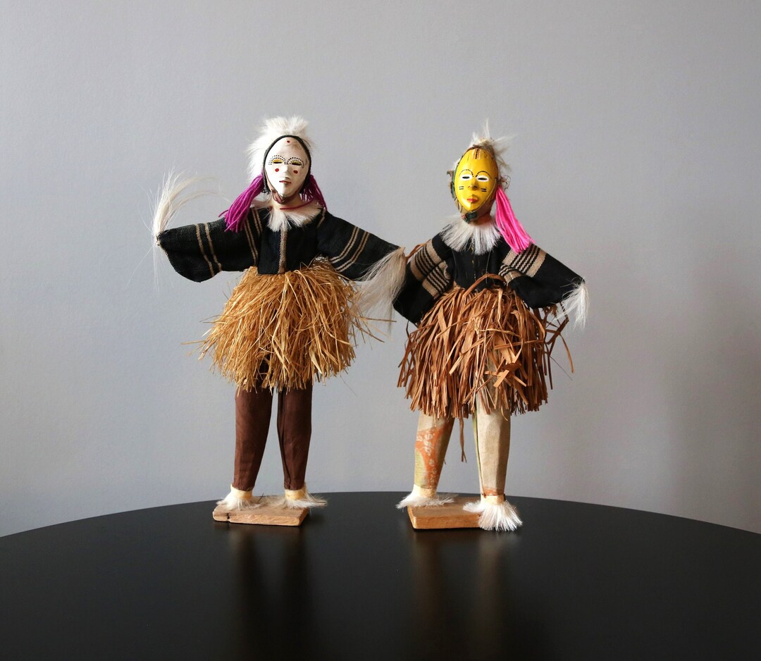 Vintage African Stilt Dancing Statue Dan Tribe Wooden Figure Yacouba ...