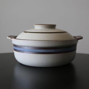 Otagiri Horizon, casseruola vintage in gres da 2,5 litri, con coperchio per cottura a vapore, Giappone, anni &#39;70