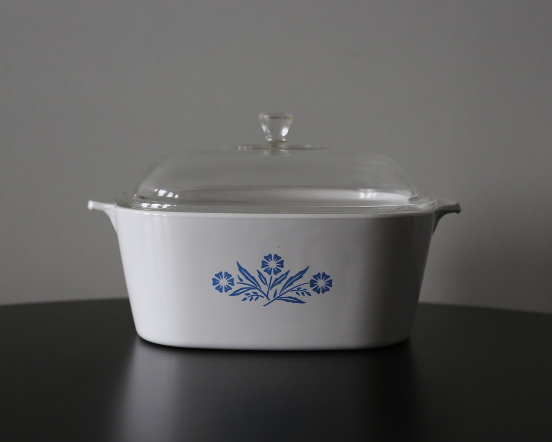 Corning Ware 4 Quart P-85-B Blue Cornflower Casserole With P-12-C Lid ...