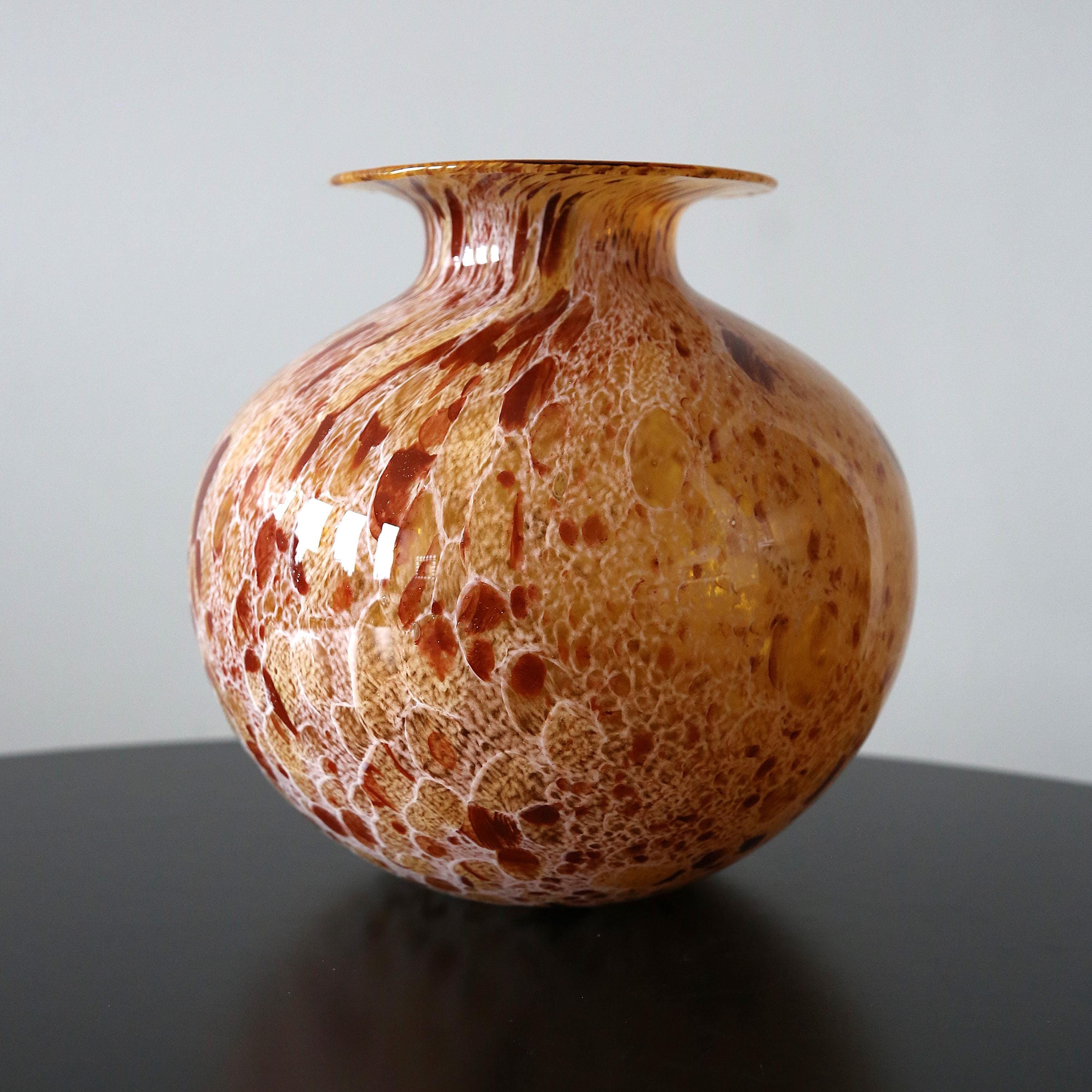 置物 Murano , antique Vintage Murano Art Glass Vase: Handblown Maestri Vetrai Italy