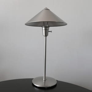 80s Post Modern Chrome Lamp Mid Century / Memphis Milano Table Lamp Vintage Lighting