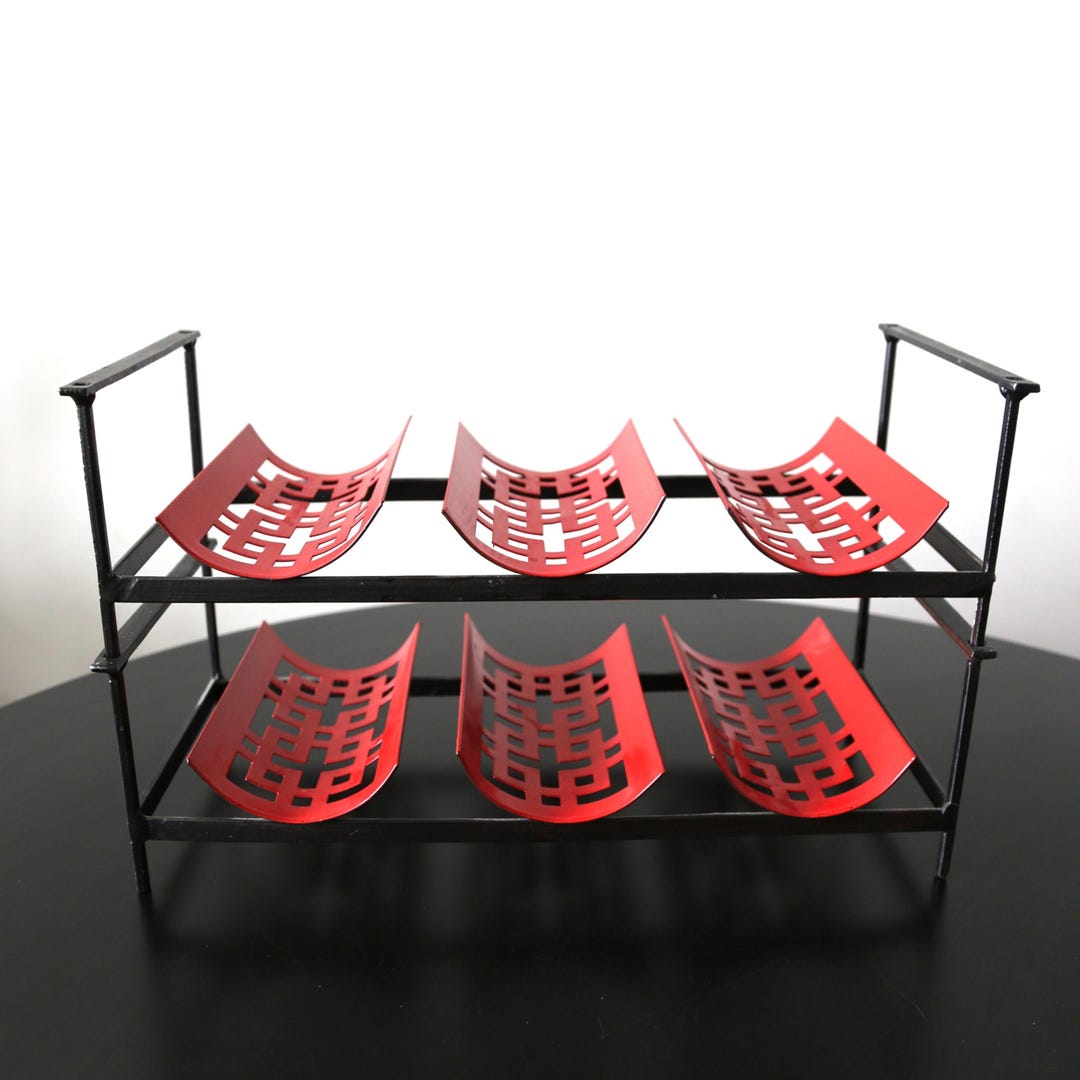 MCM Stackable Wine Rack Vintage Modular Asian Themed Barware Storage - Etsy