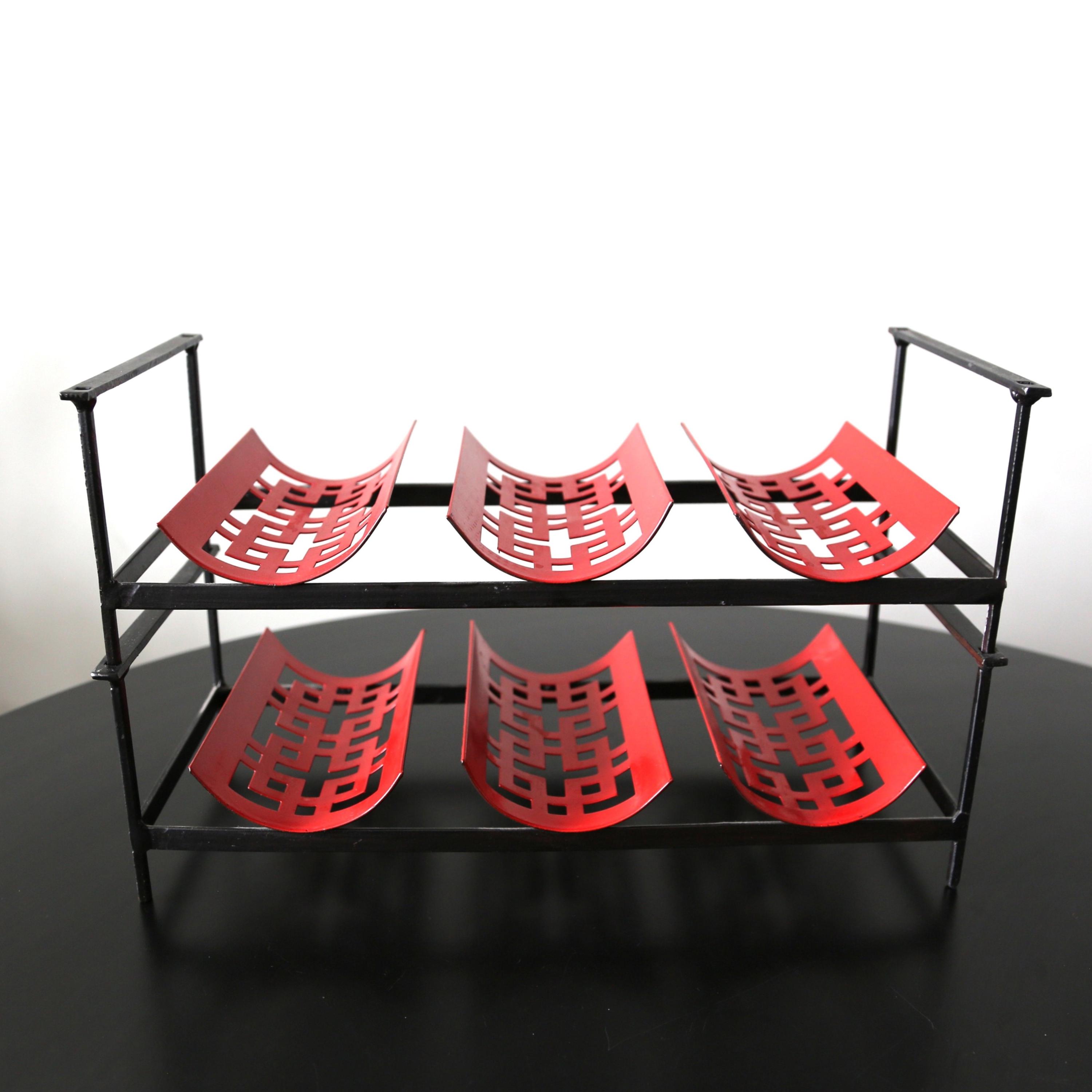 MCM Stackable Wine Rack Vintage Modular Asian Themed Barware Storage - Etsy