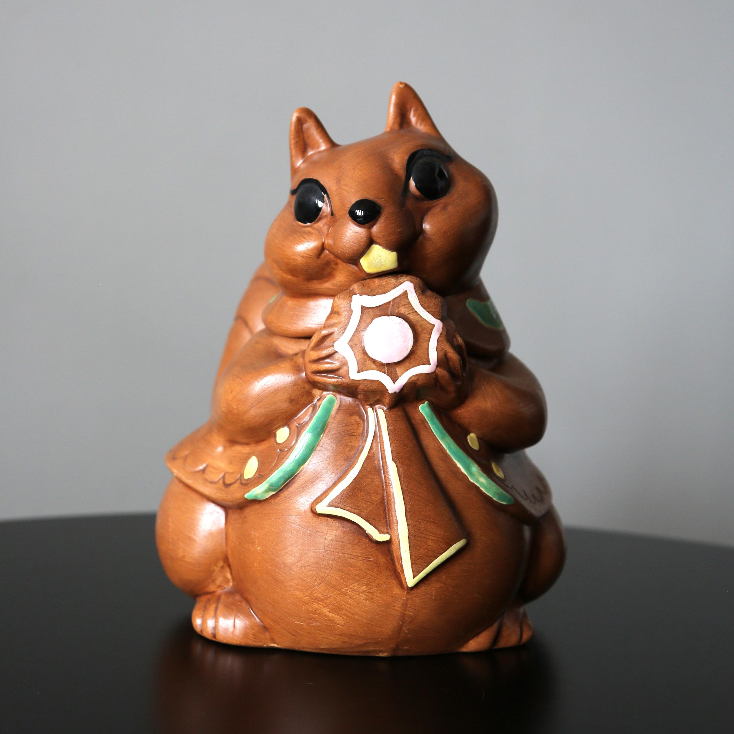 Vintage Squirrel Cookie Jar Sierra Vista Pottery Mid Century